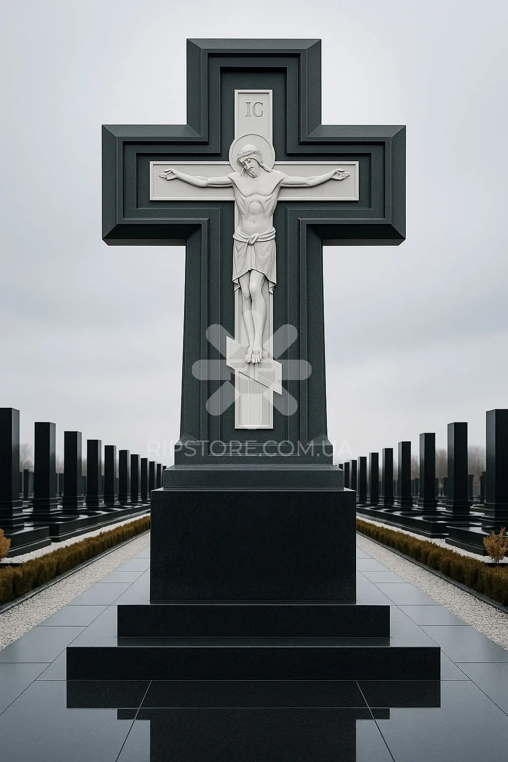 Хрест із мармуру MKR2608 фото