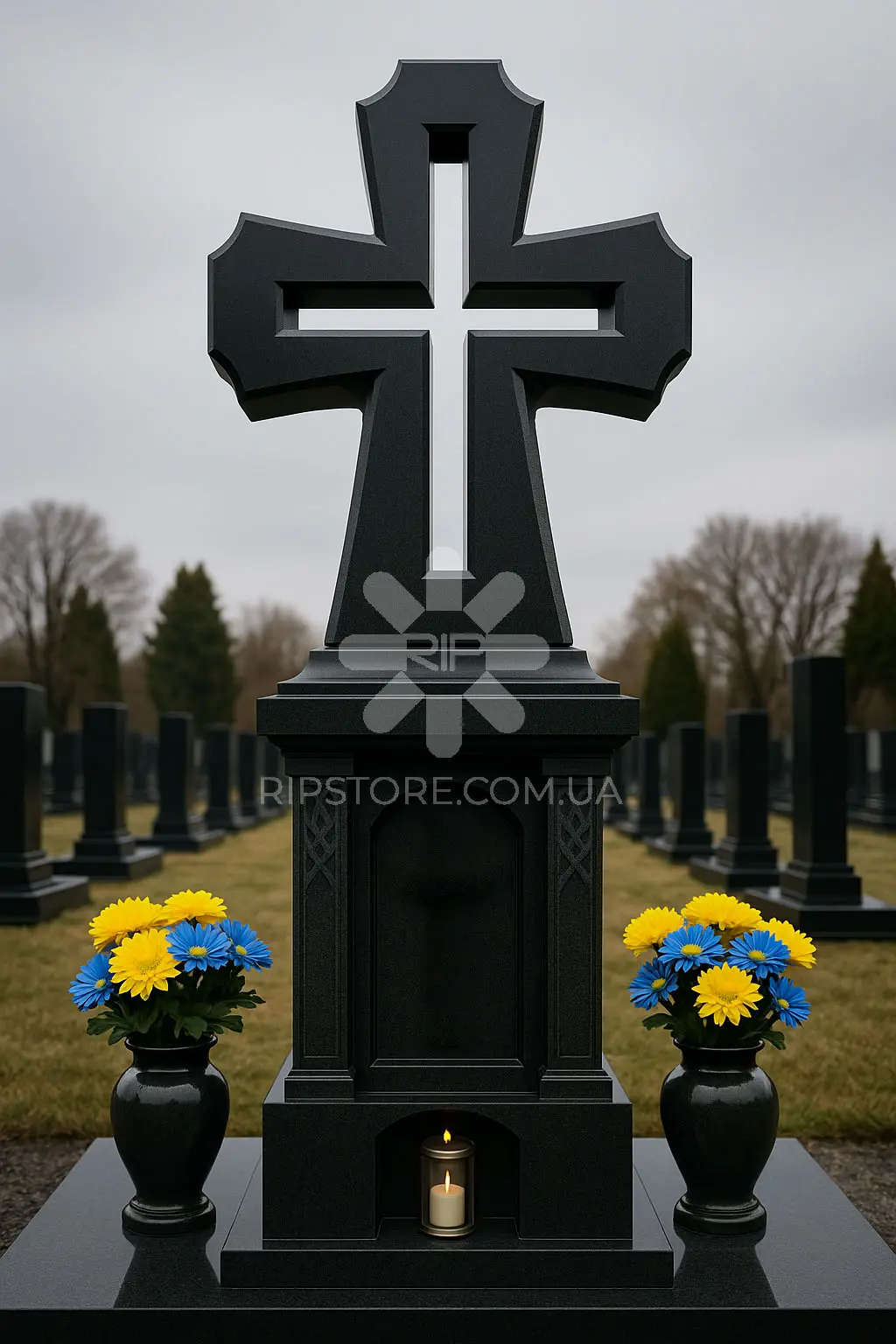 Пам'ятник з хрестом від дизайнера KRD26016 фото
