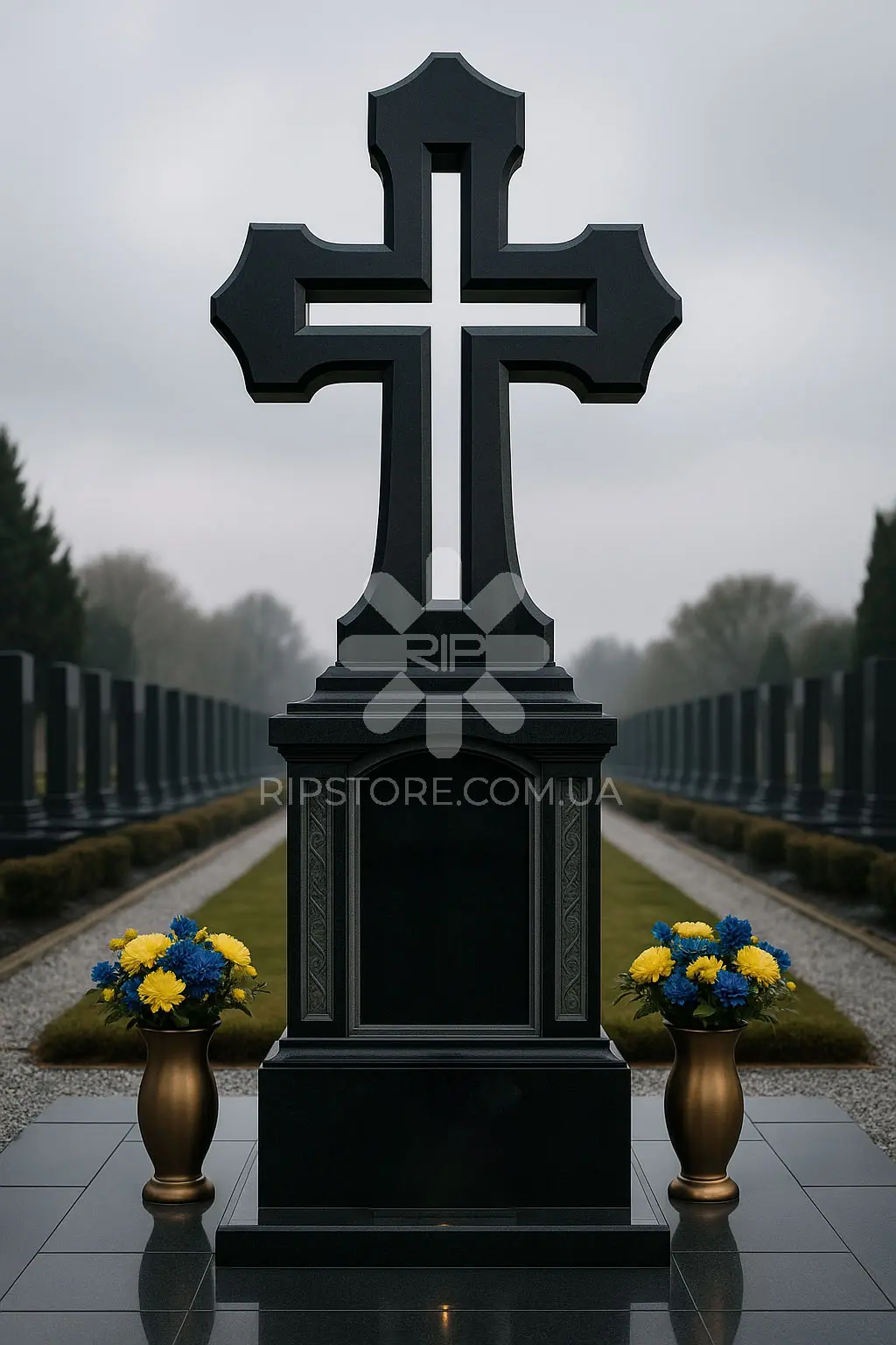 Пам'ятник з хрестом від дизайнера KRD26017 фото