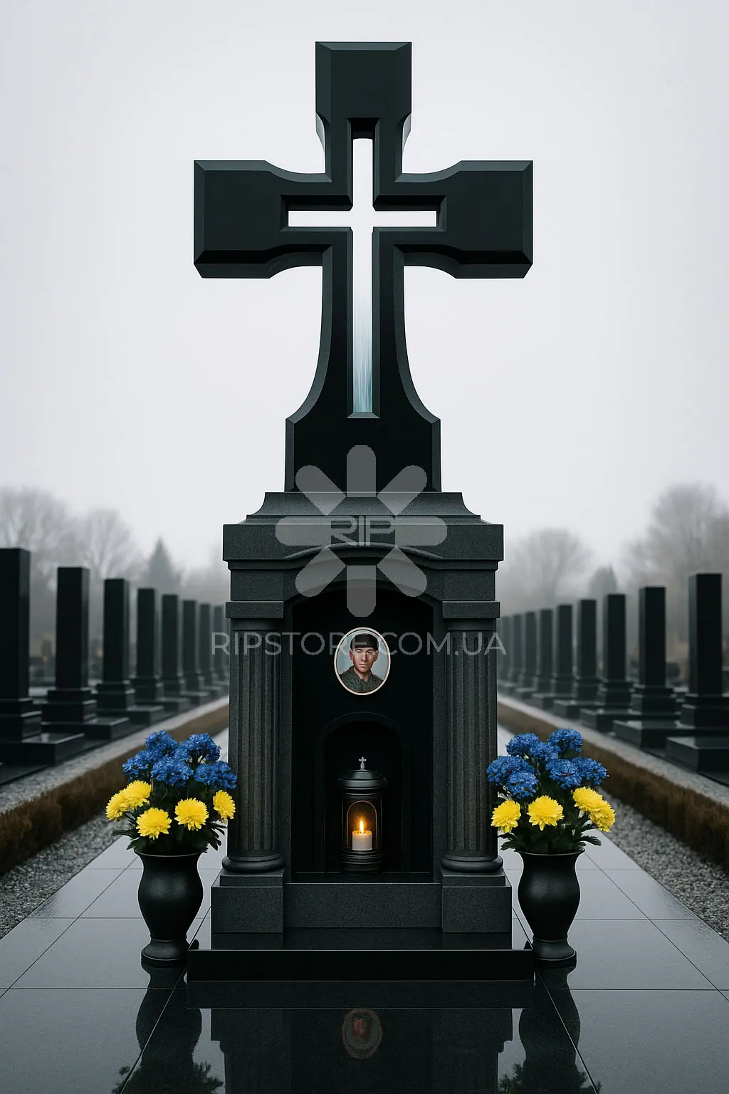 Пам'ятник з хрестом від дизайнера KRD26020 фото