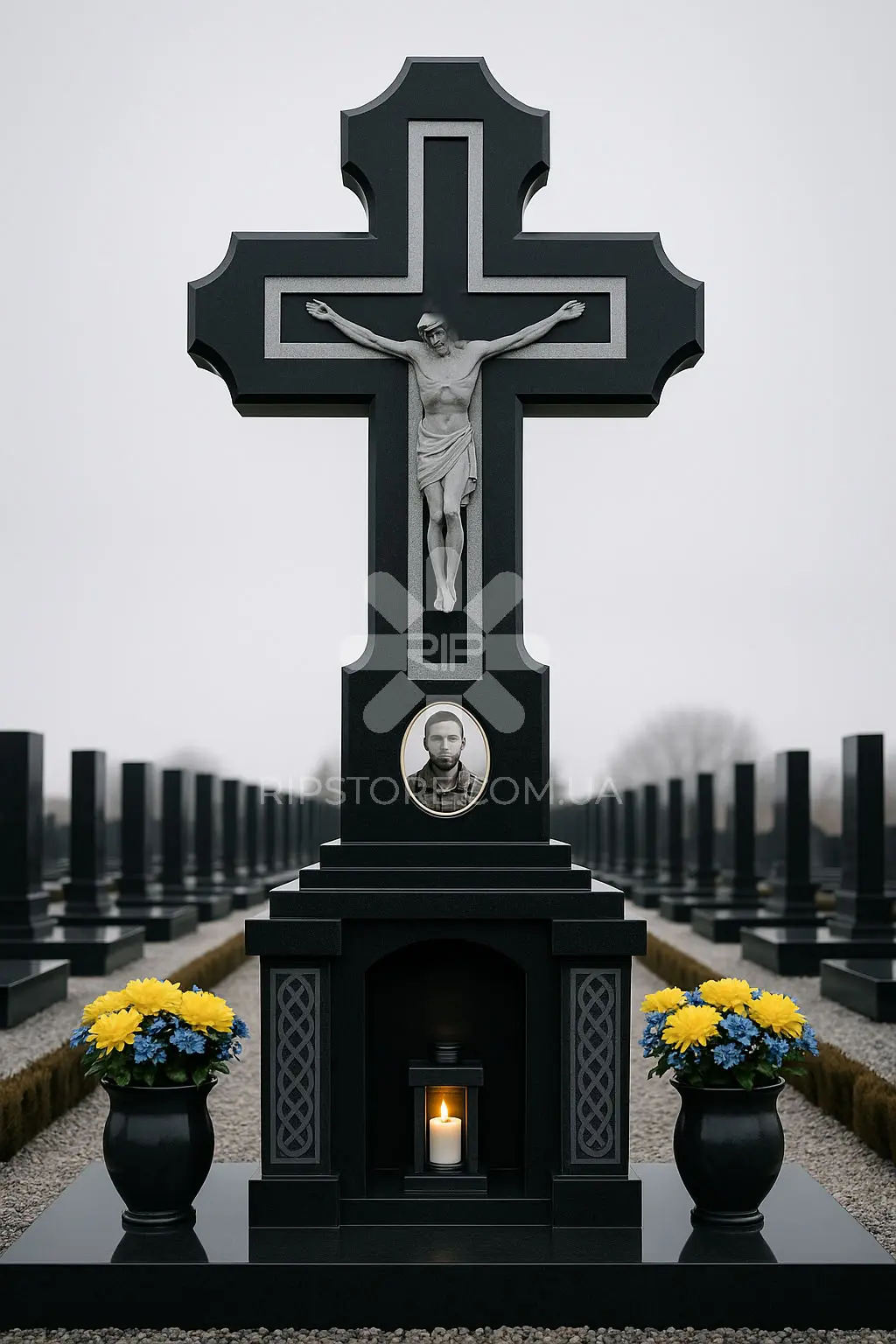 Пам'ятник з хрестом від дизайнера KRD26021 фото