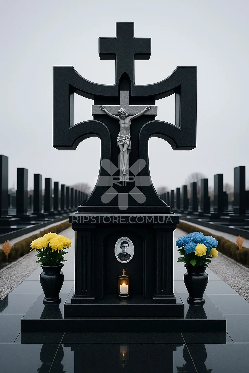 Пам'ятник з хрестом від дизайнера KRD26022 фото