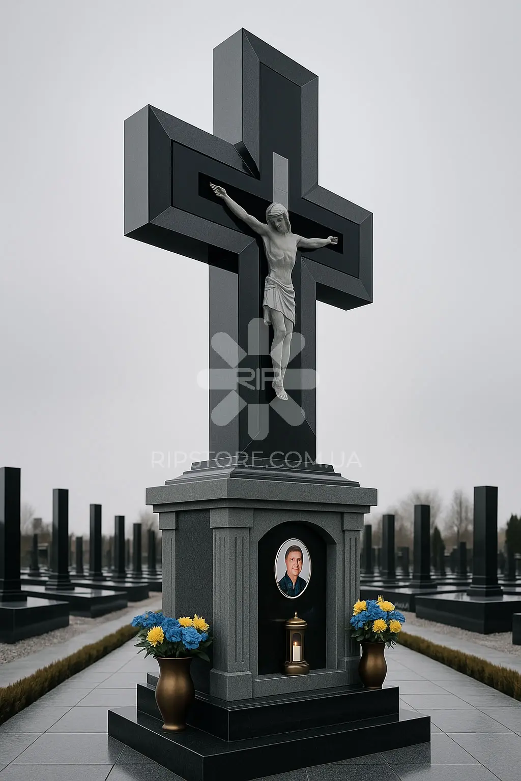 Пам'ятник з хрестом від дизайнера KRD26024 фото