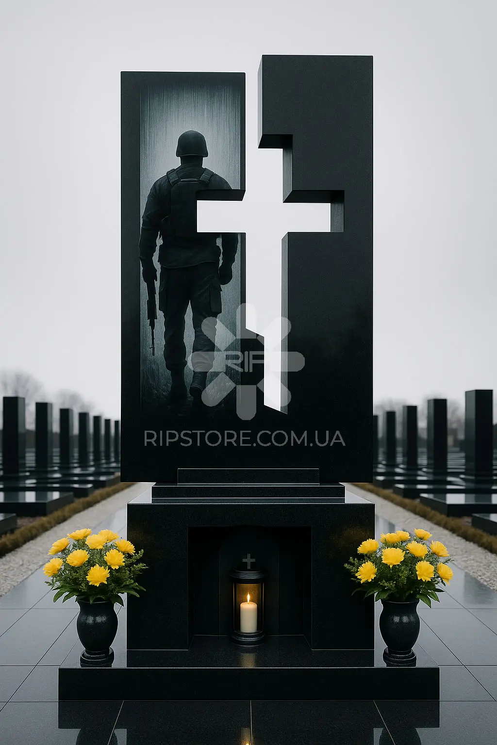 Пам'ятник з хрестом від дизайнера KRD26025 фото