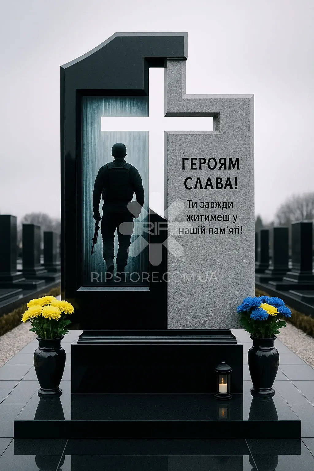 Пам'ятник з хрестом від дизайнера KRD26027 фото