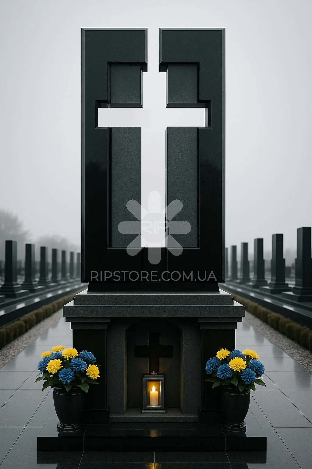 Пам'ятник з хрестом від дизайнера KRD26028 фото