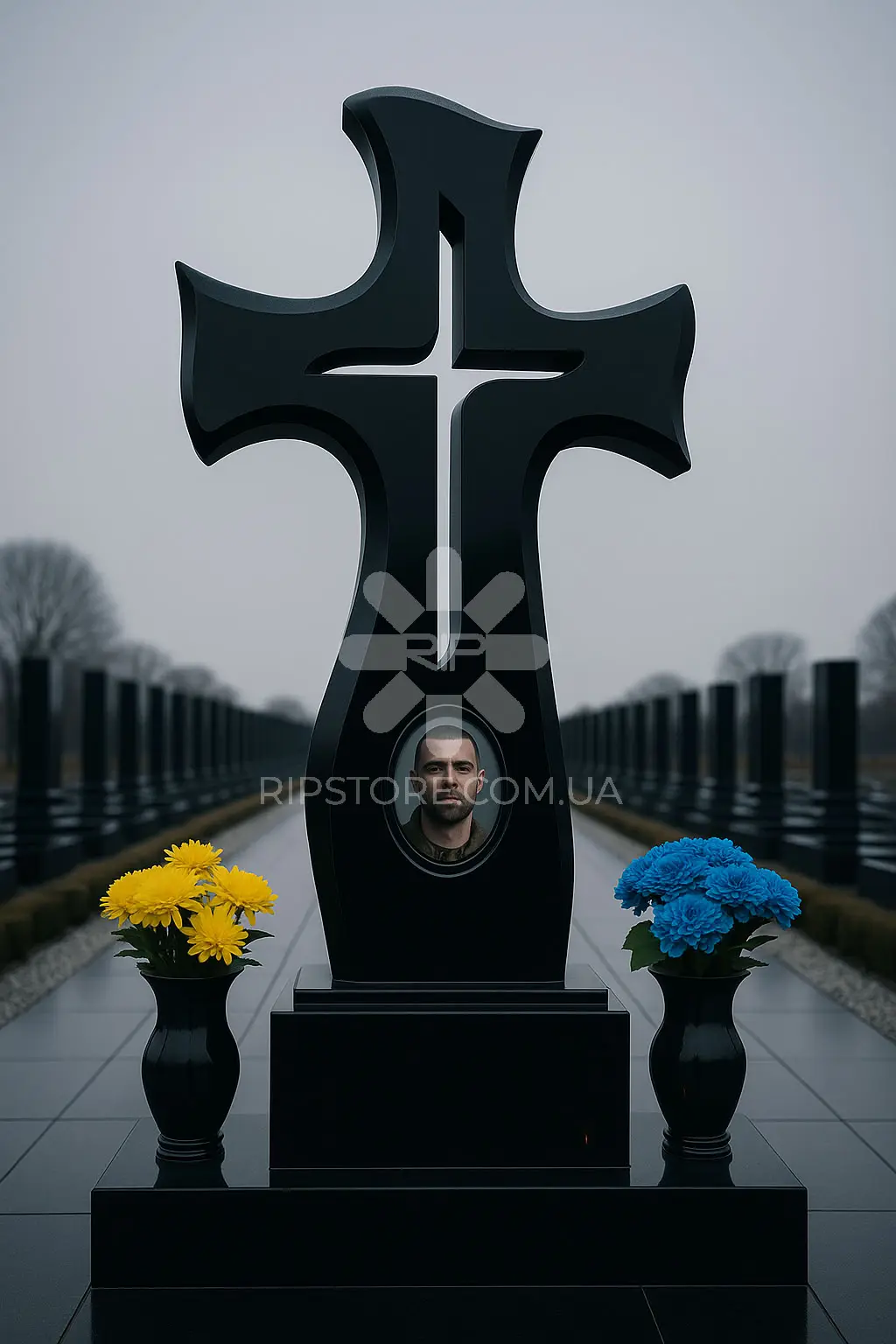 Пам'ятник з хрестом від дизайнера KRD26032 фото