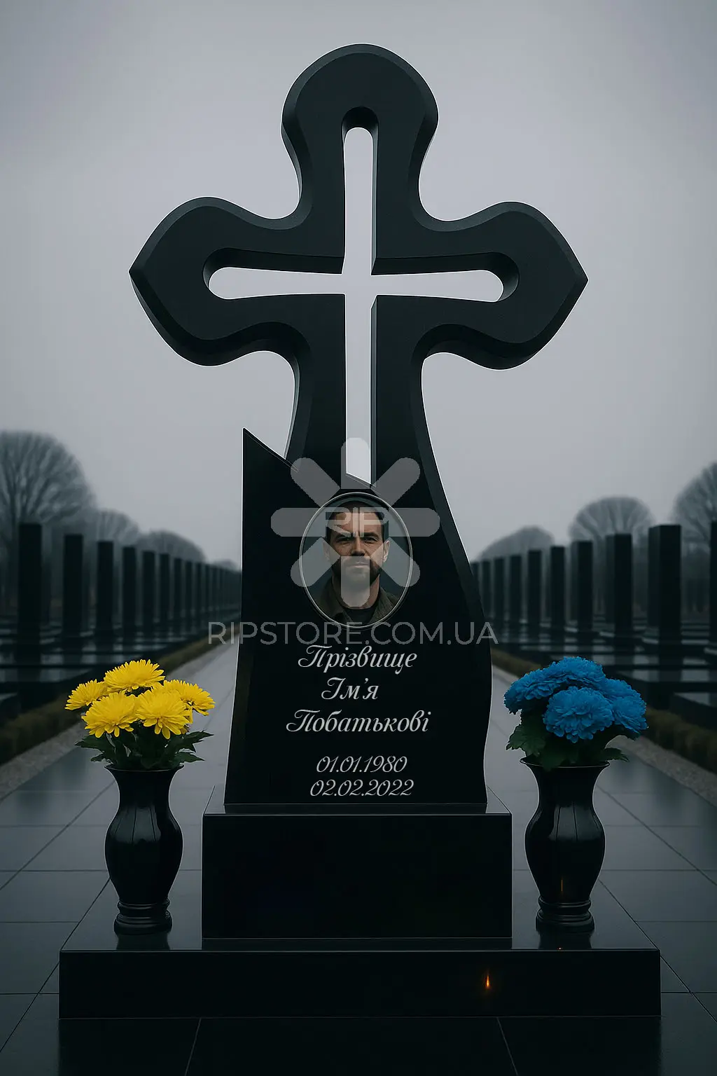 Пам'ятник з хрестом від дизайнера KRD26033 фото