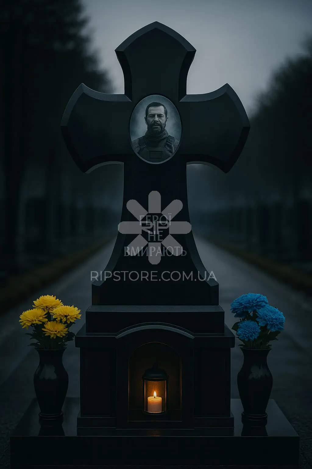 Пам'ятник з хрестом від дизайнера KRD26034 фото