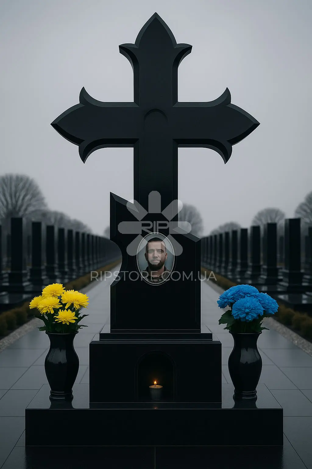 Пам'ятник з хрестом від дизайнера KRD26035 фото