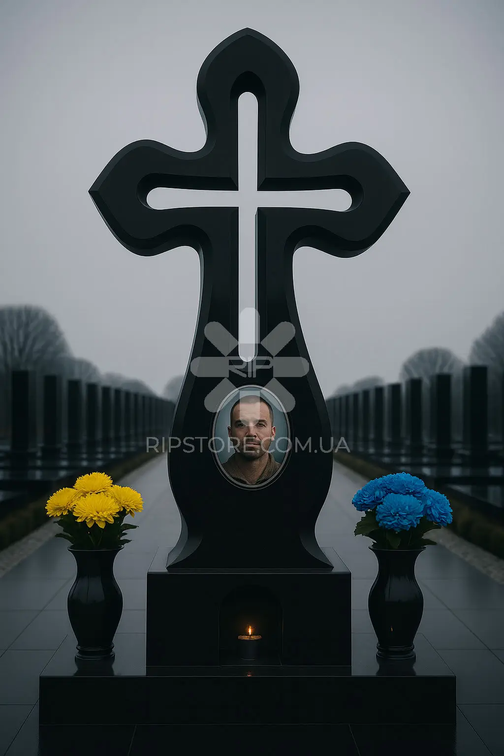 Пам'ятник з хрестом від дизайнера KRD26036 фото