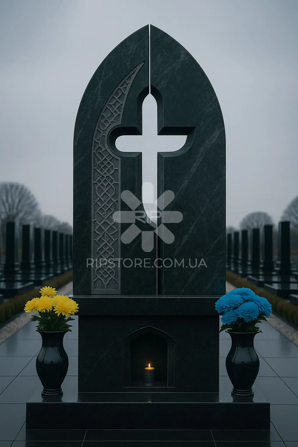 Пам'ятник з хрестом від дизайнера KRD26048 фото