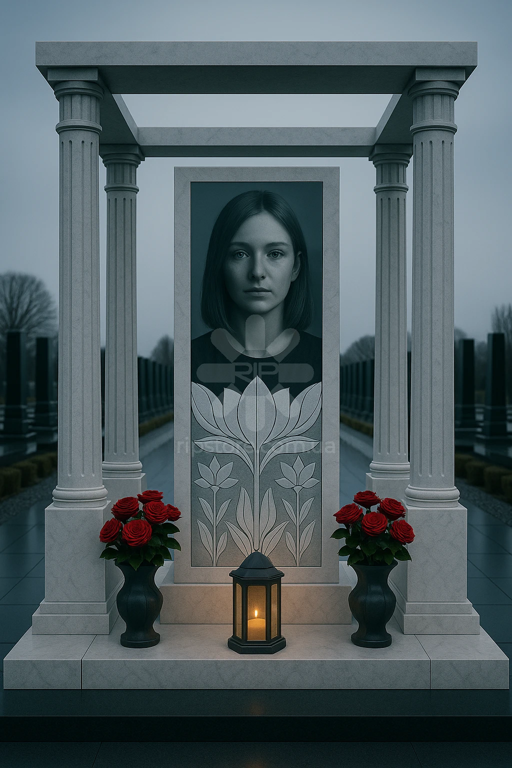 Памятник для военного с аркой VAR26045