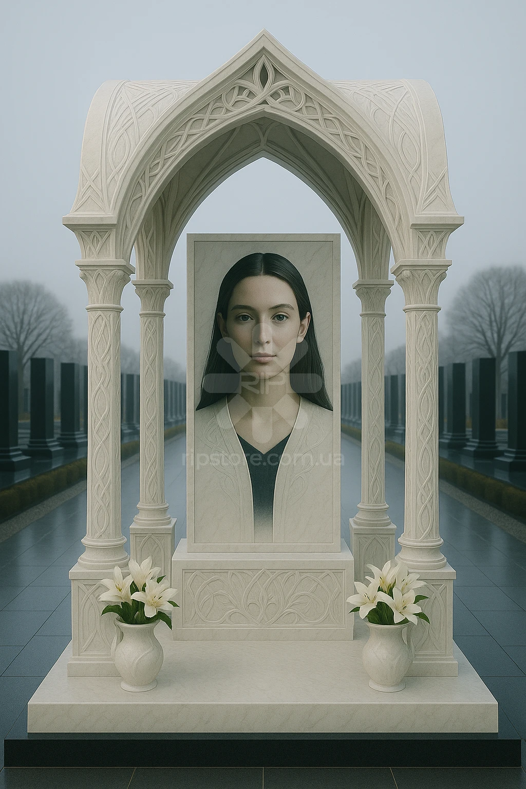 Памятник для военного с аркой VAR26050