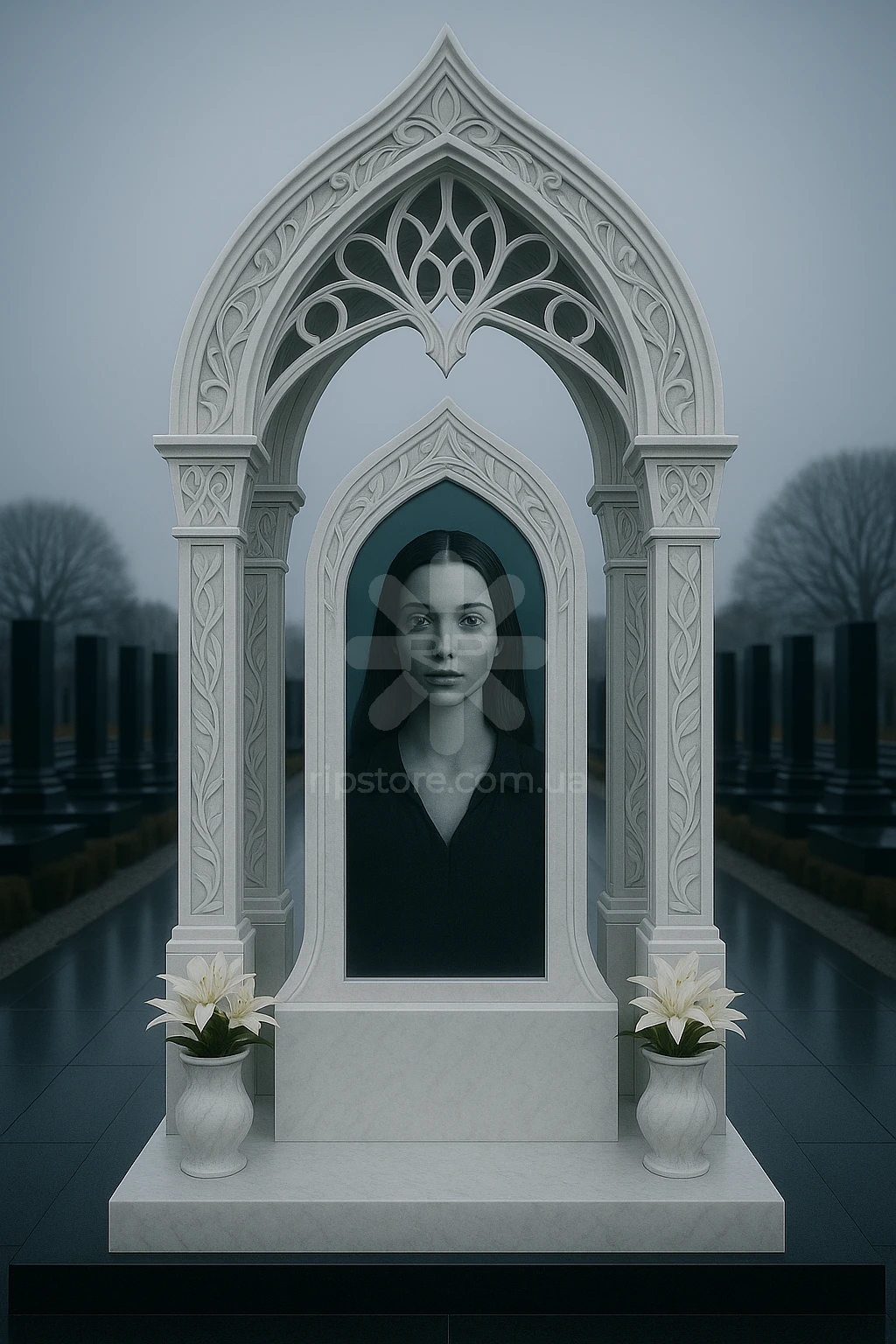 Памятник для военного с аркой VAR26051