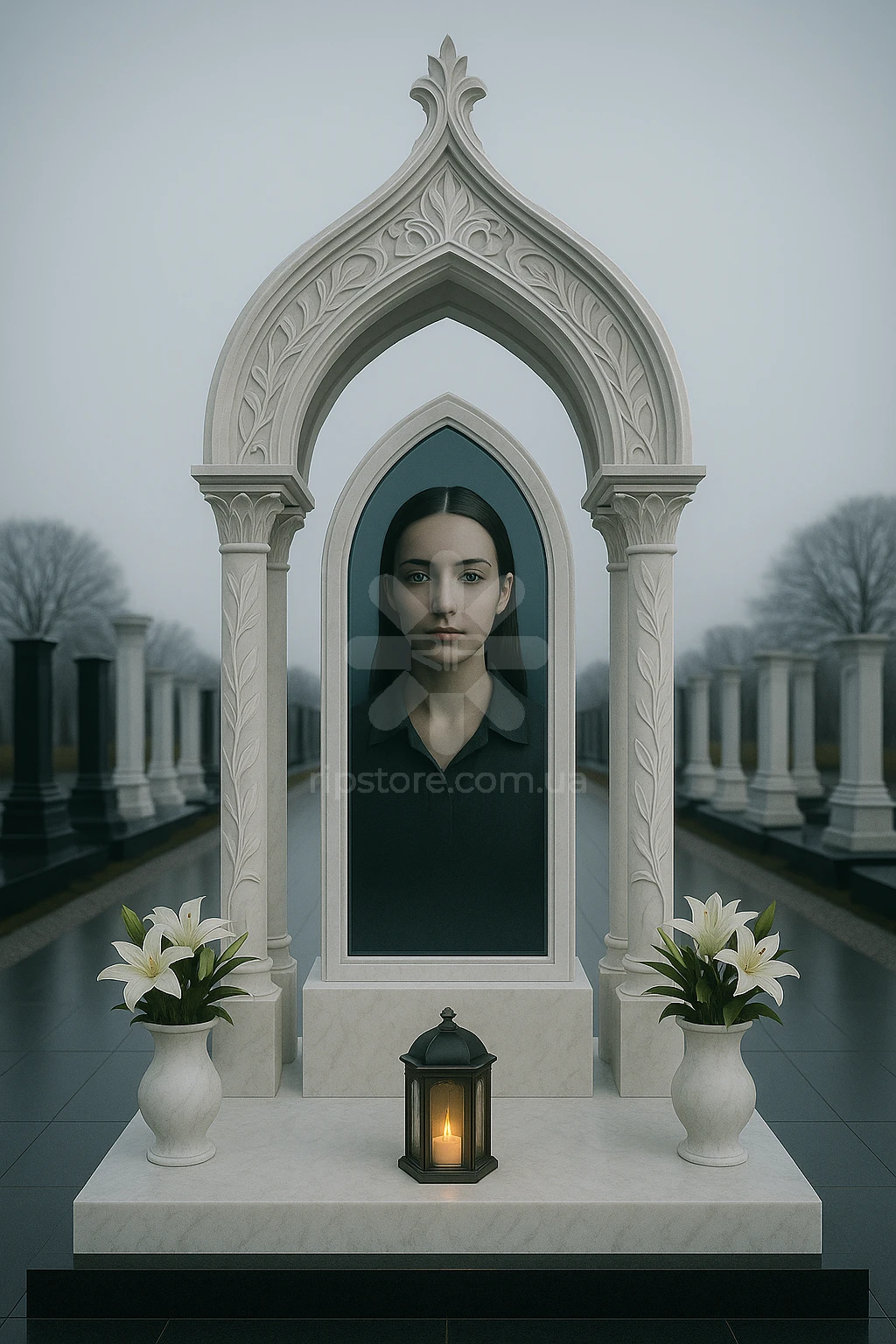 Памятник для военного с аркой VAR26053