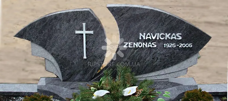 3. Комбінований пам'ятник із граніту у європейському стилі